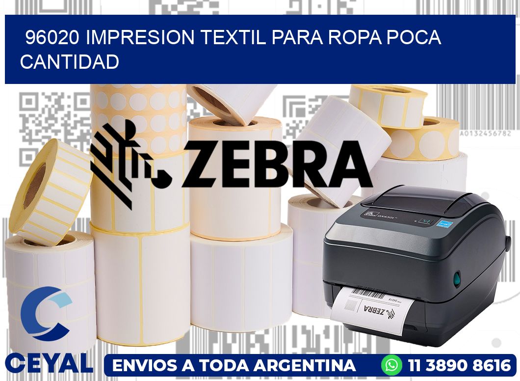 96020 IMPRESION TEXTIL PARA ROPA POCA CANTIDAD