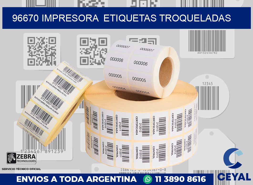 96670 impresora  etiquetas troqueladas