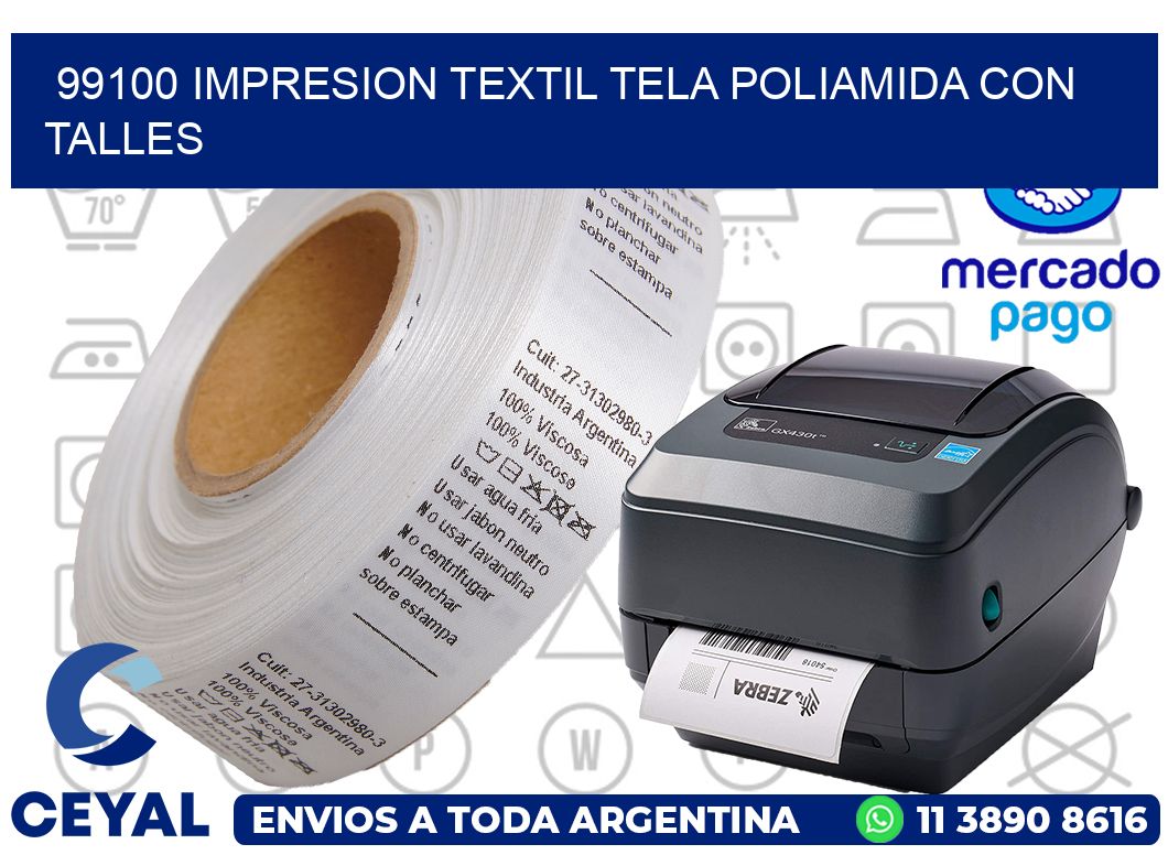 99100 IMPRESION TEXTIL TELA POLIAMIDA CON TALLES