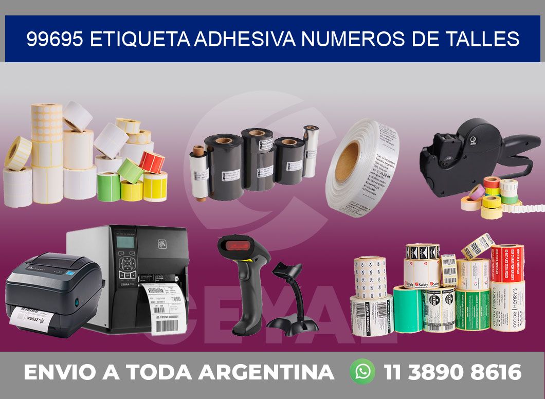 99695 ETIQUETA ADHESIVA NUMEROS DE TALLES