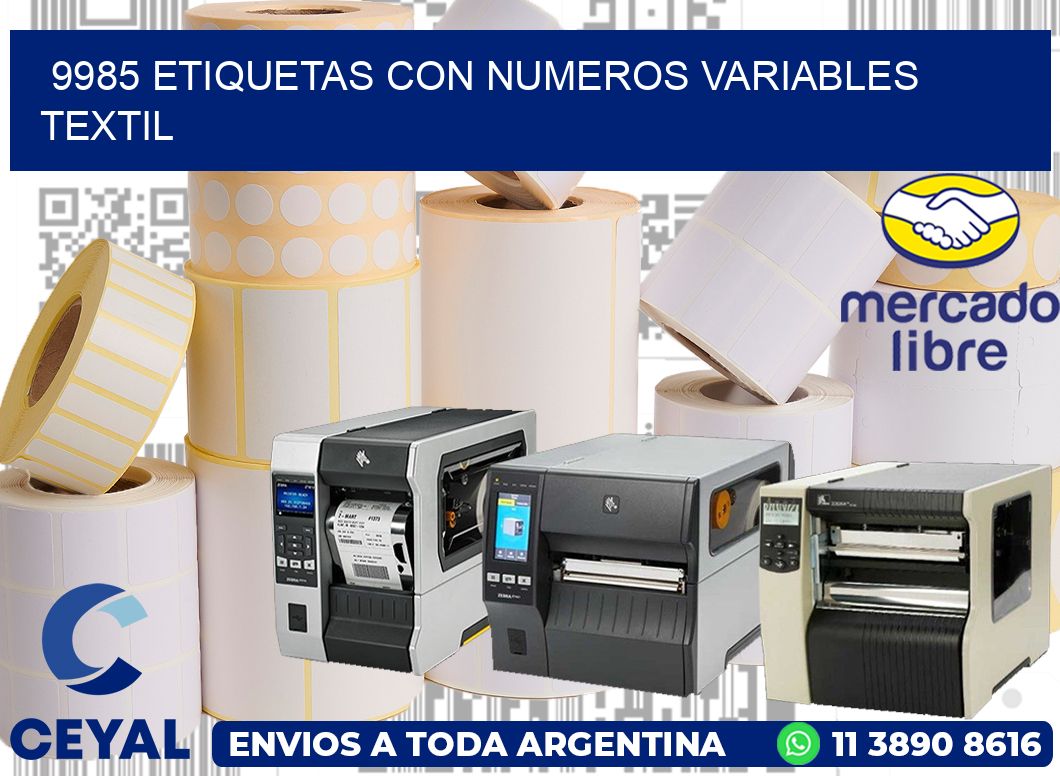 9985 ETIQUETAS CON NUMEROS VARIABLES TEXTIL