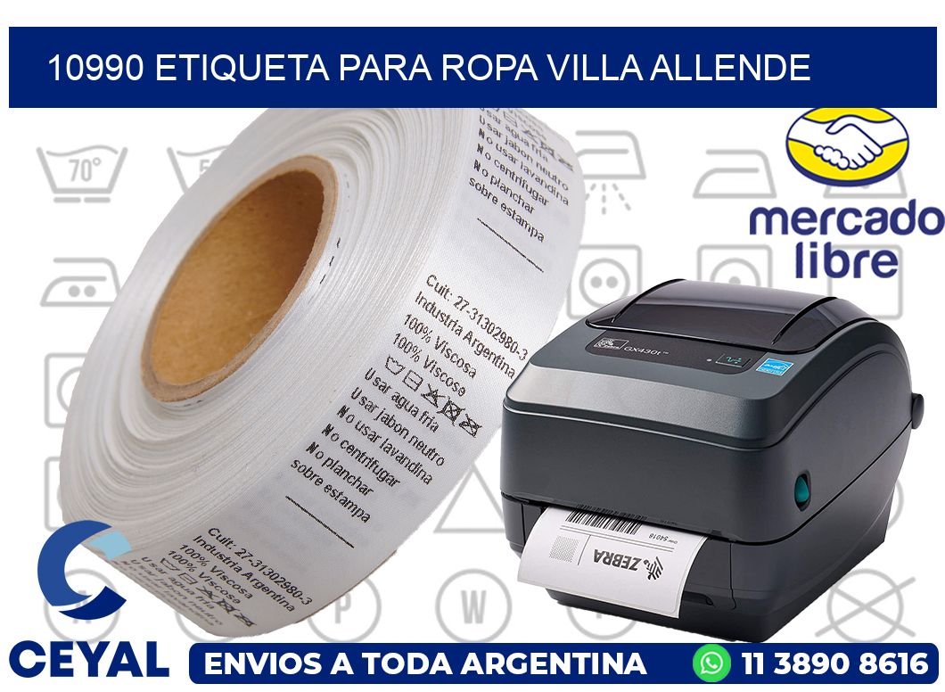 10990 ETIQUETA PARA ROPA VILLA ALLENDE