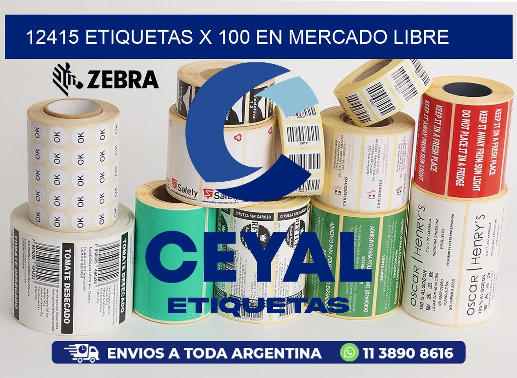 12415 ETIQUETAS X 100 EN MERCADO LIBRE