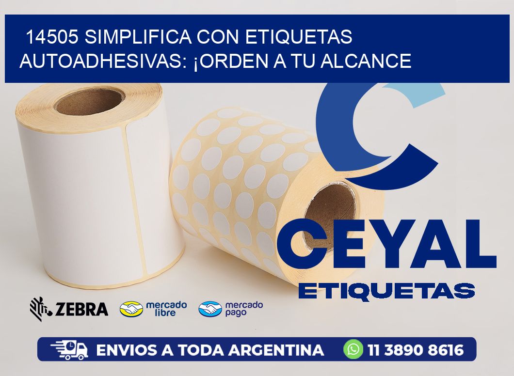 14505 Simplifica con Etiquetas Autoadhesivas: ¡Orden a tu Alcance