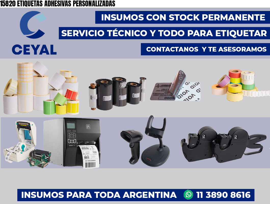 15820 ETIQUETAS ADHESIVAS PERSONALIZADAS