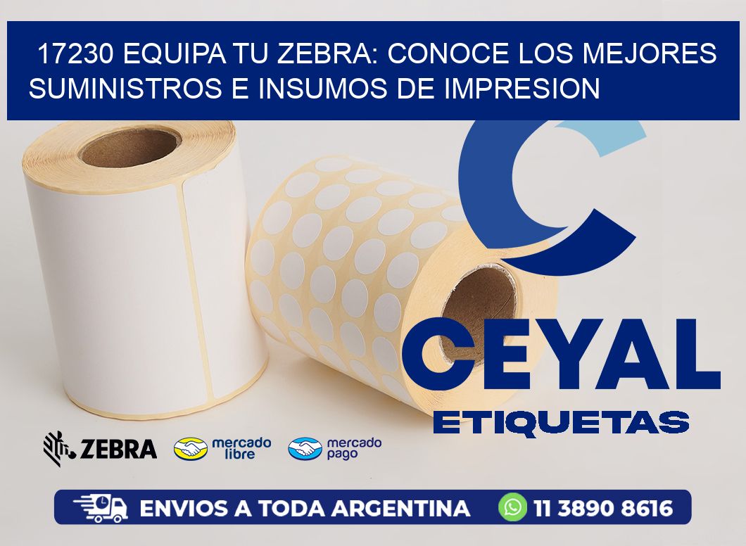 17230 EQUIPA TU ZEBRA: CONOCE LOS MEJORES SUMINISTROS E INSUMOS DE IMPRESION