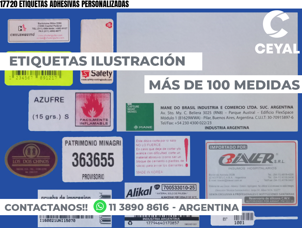 17720 ETIQUETAS ADHESIVAS PERSONALIZADAS