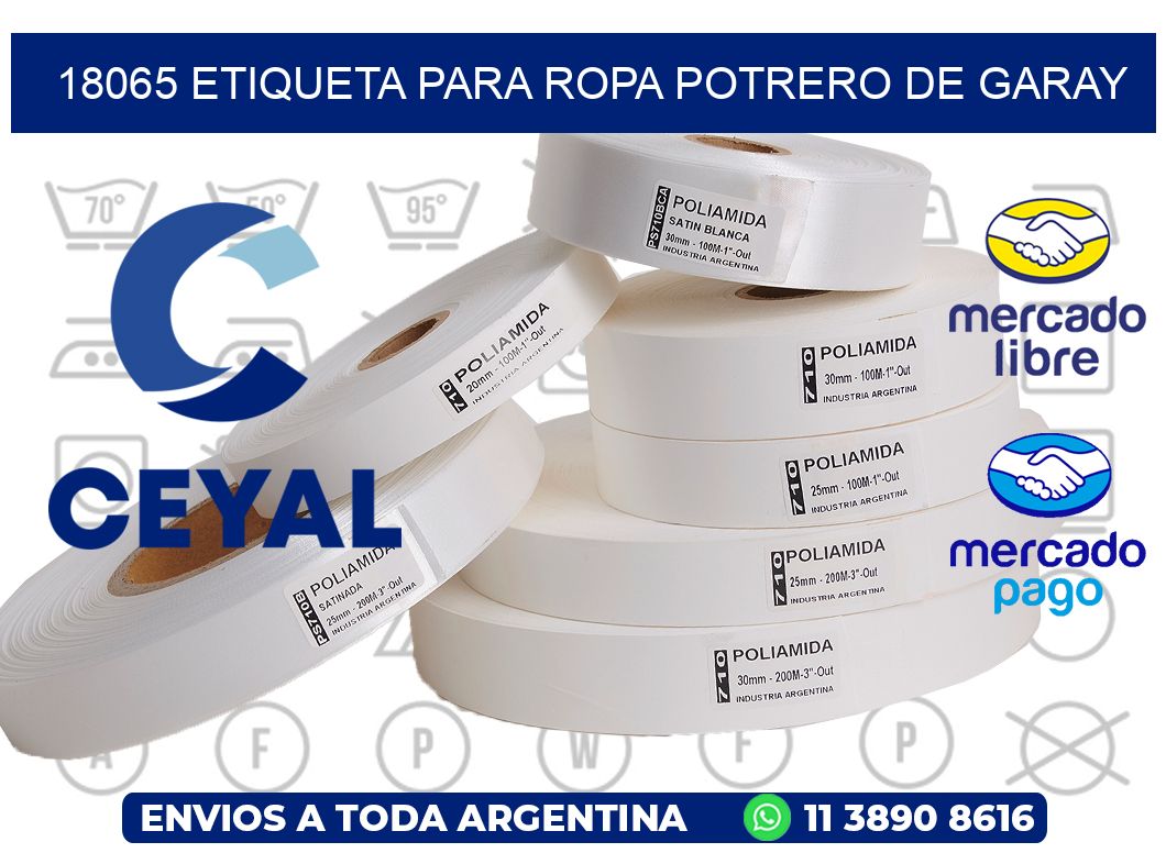 18065 ETIQUETA PARA ROPA POTRERO DE GARAY