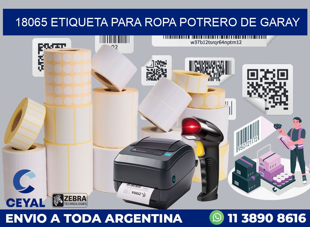 18065 ETIQUETA PARA ROPA POTRERO DE GARAY