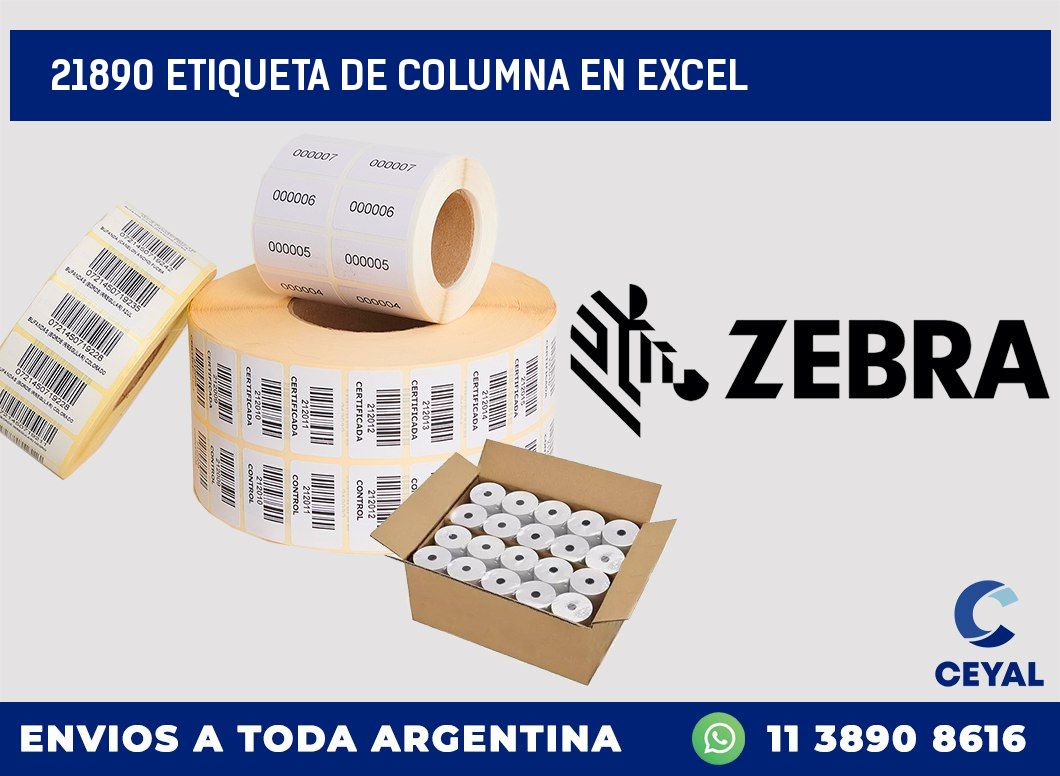 21890 Etiqueta de columna en Excel