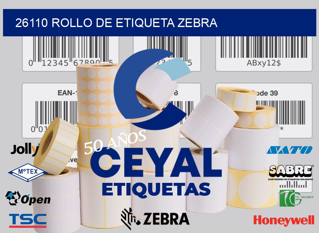 26110 ROLLO DE ETIQUETA ZEBRA