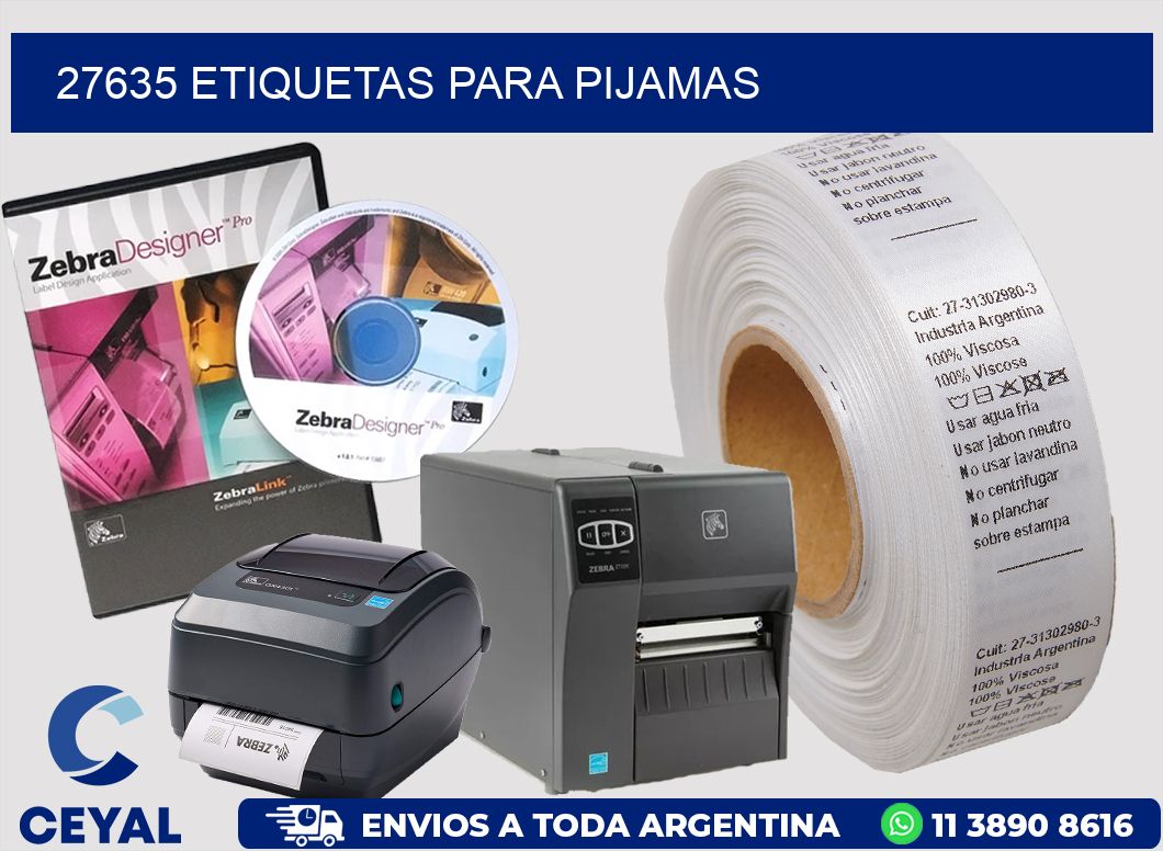 27635 ETIQUETAS PARA PIJAMAS