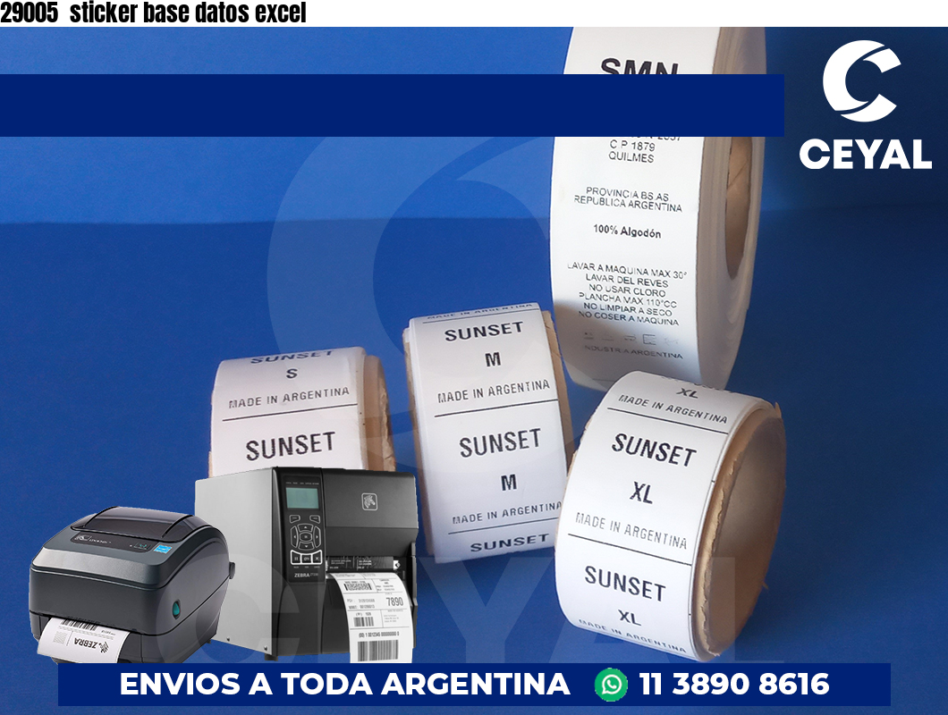29005  sticker base datos excel