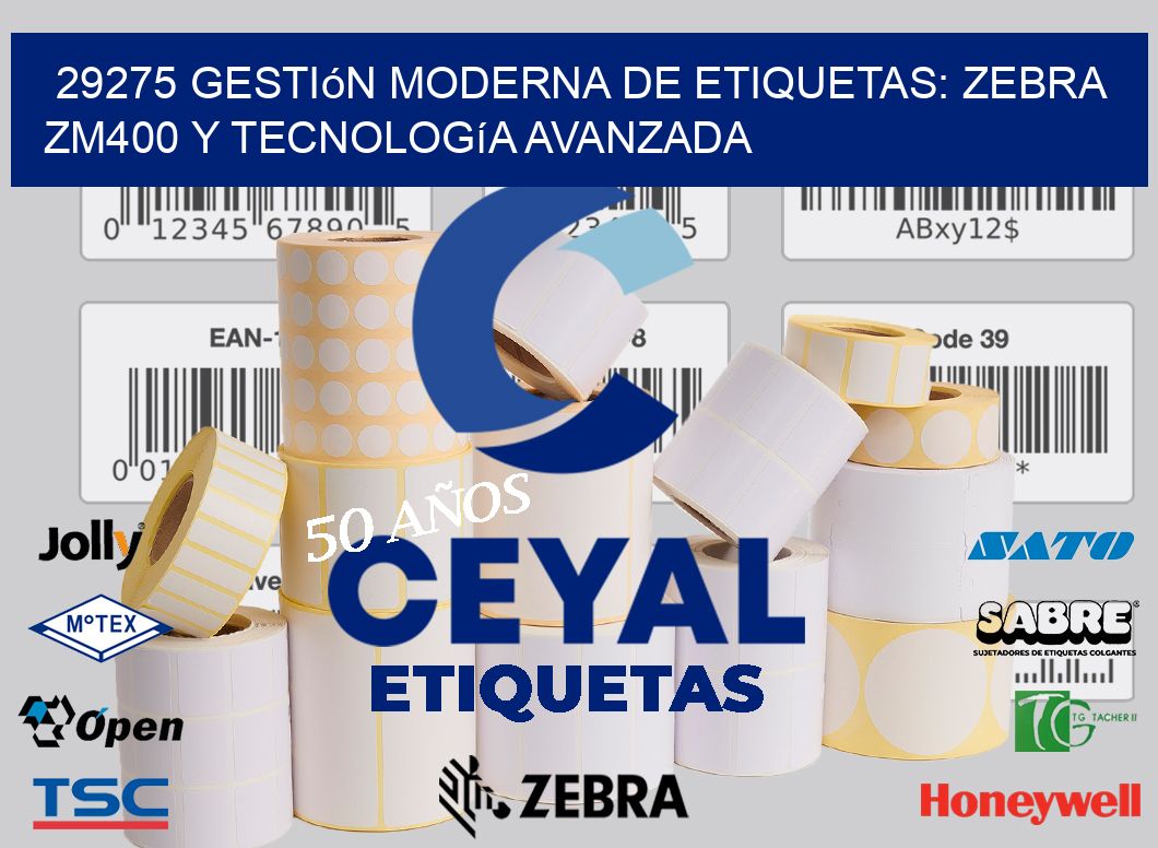 29275 Gestión Moderna de Etiquetas: Zebra ZM400 y Tecnología Avanzada