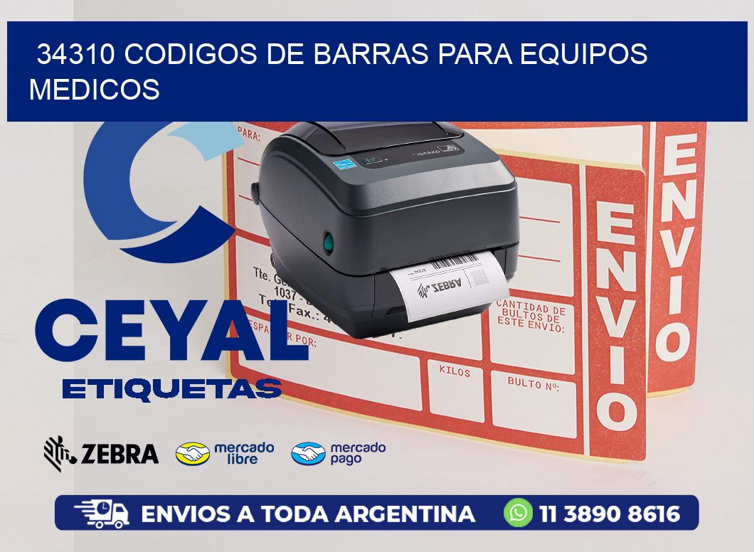 34310 CODIGOS DE BARRAS PARA EQUIPOS MEDICOS