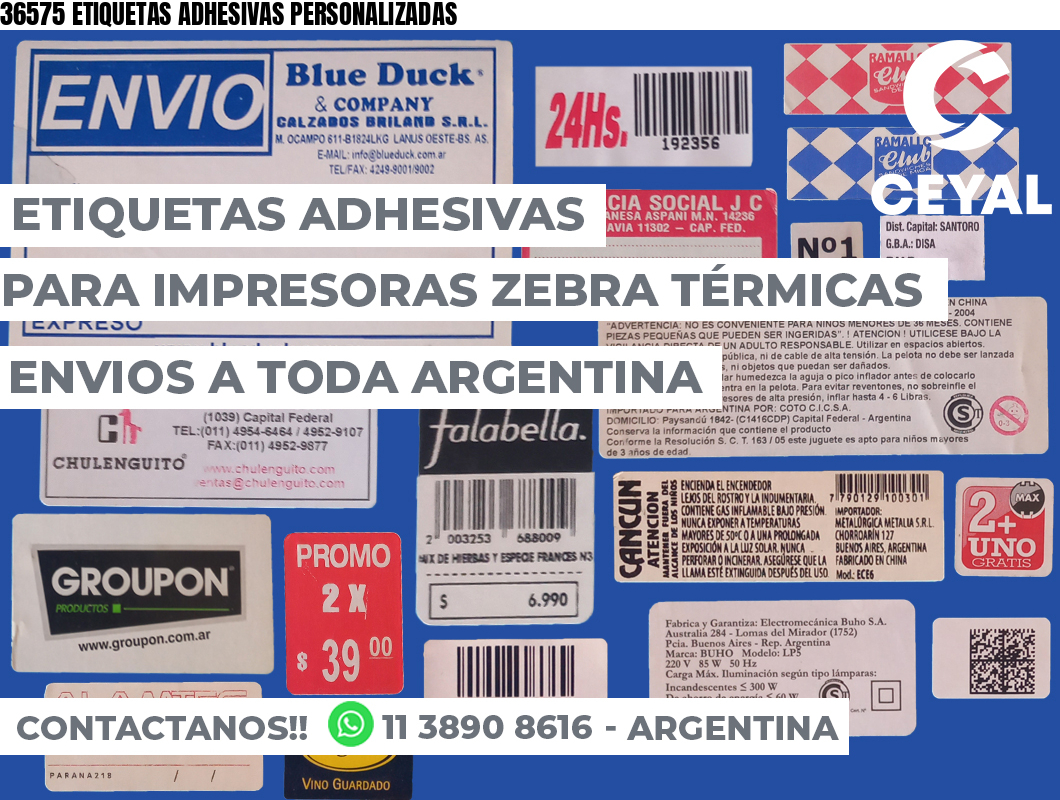 36575 ETIQUETAS ADHESIVAS PERSONALIZADAS