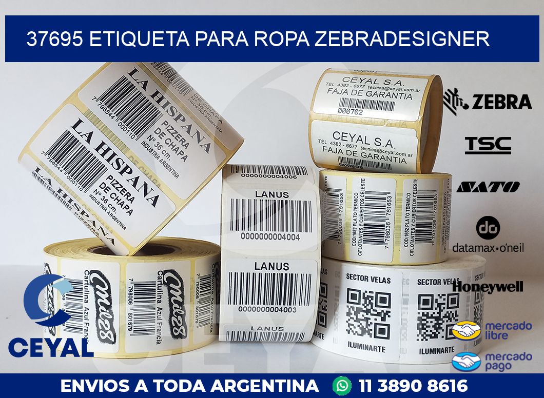 37695 ETIQUETA PARA ROPA ZEBRADESIGNER