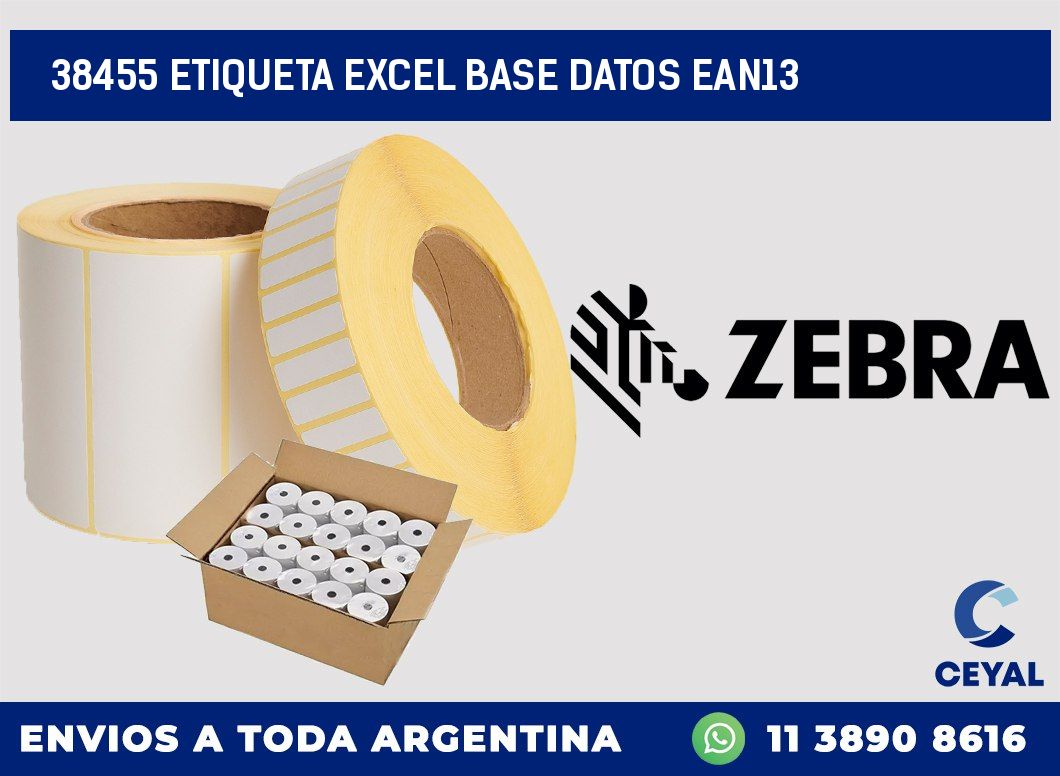 38455 etiqueta excel base datos ean13