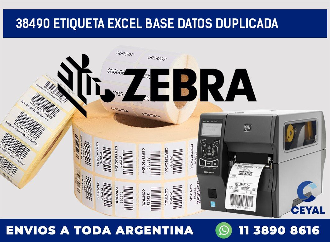 38490 etiqueta excel base datos duplicada