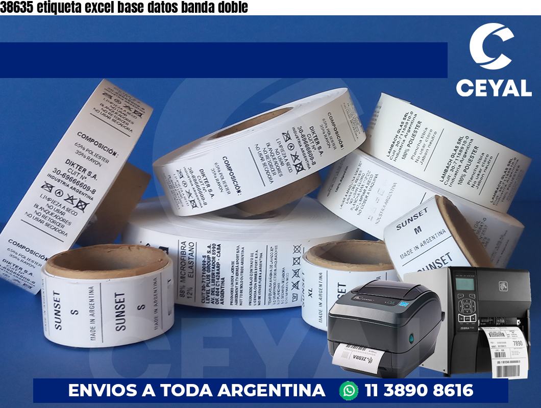 38635 etiqueta excel base datos banda doble
