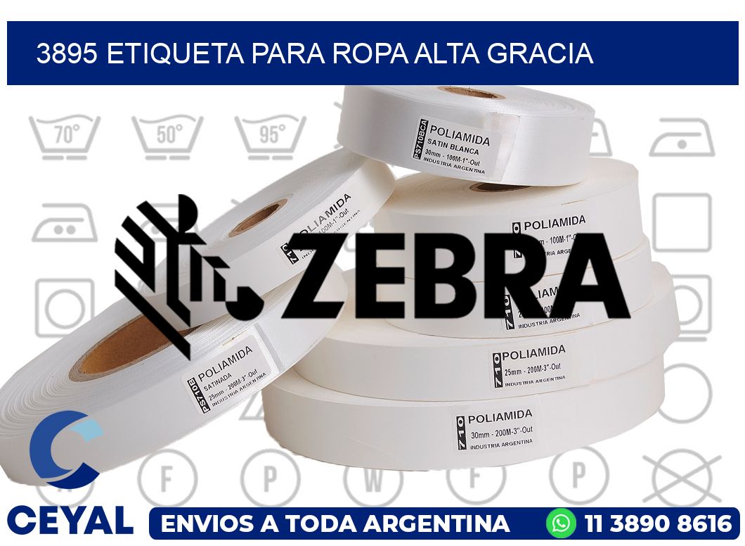 3895 ETIQUETA PARA ROPA ALTA GRACIA