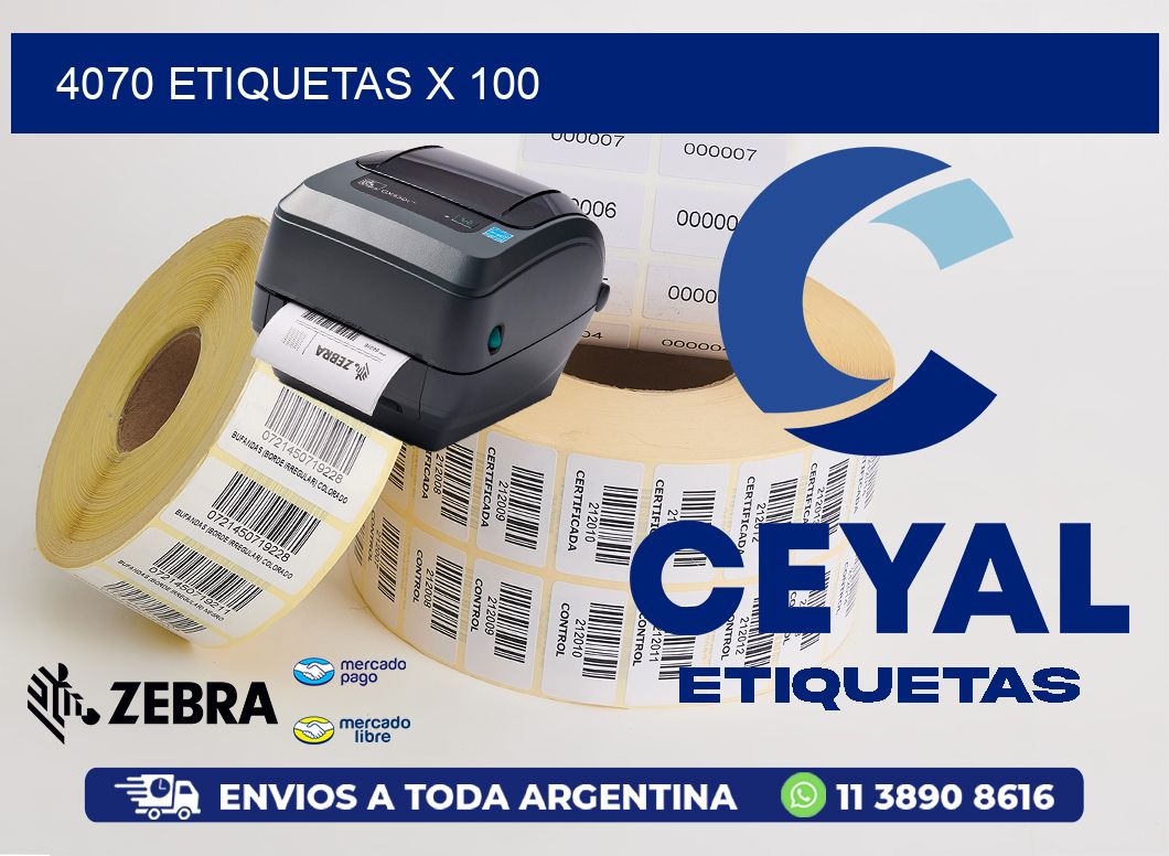 4070 ETIQUETAS X 100