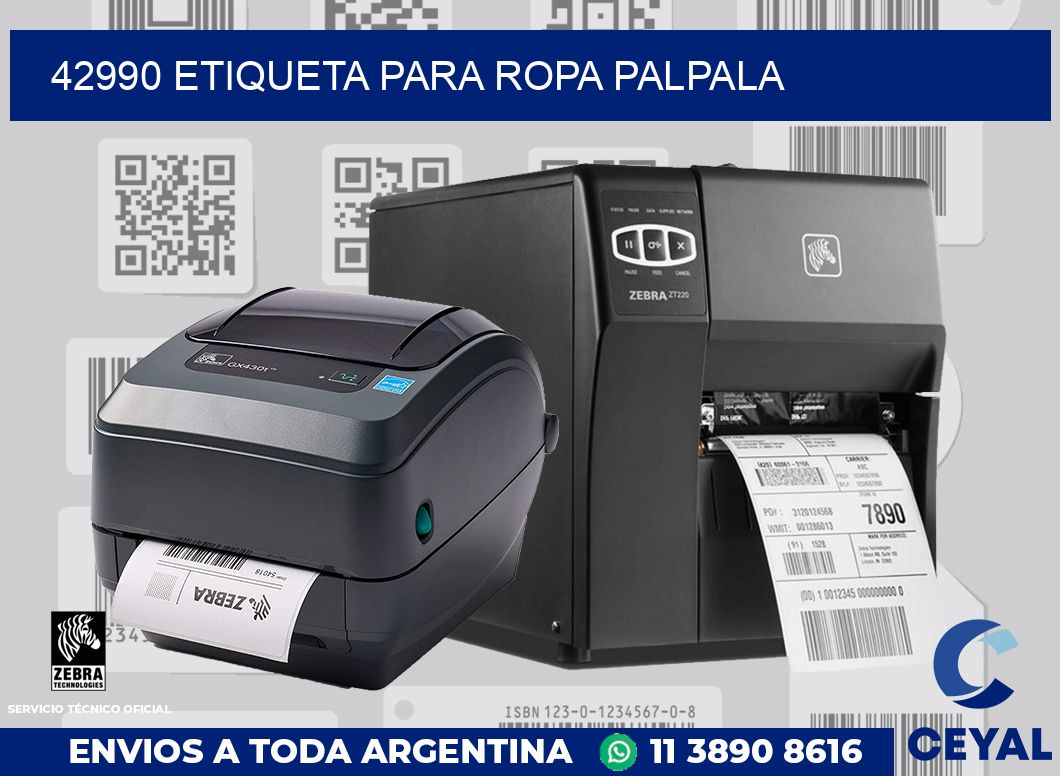 42990 ETIQUETA PARA ROPA PALPALA