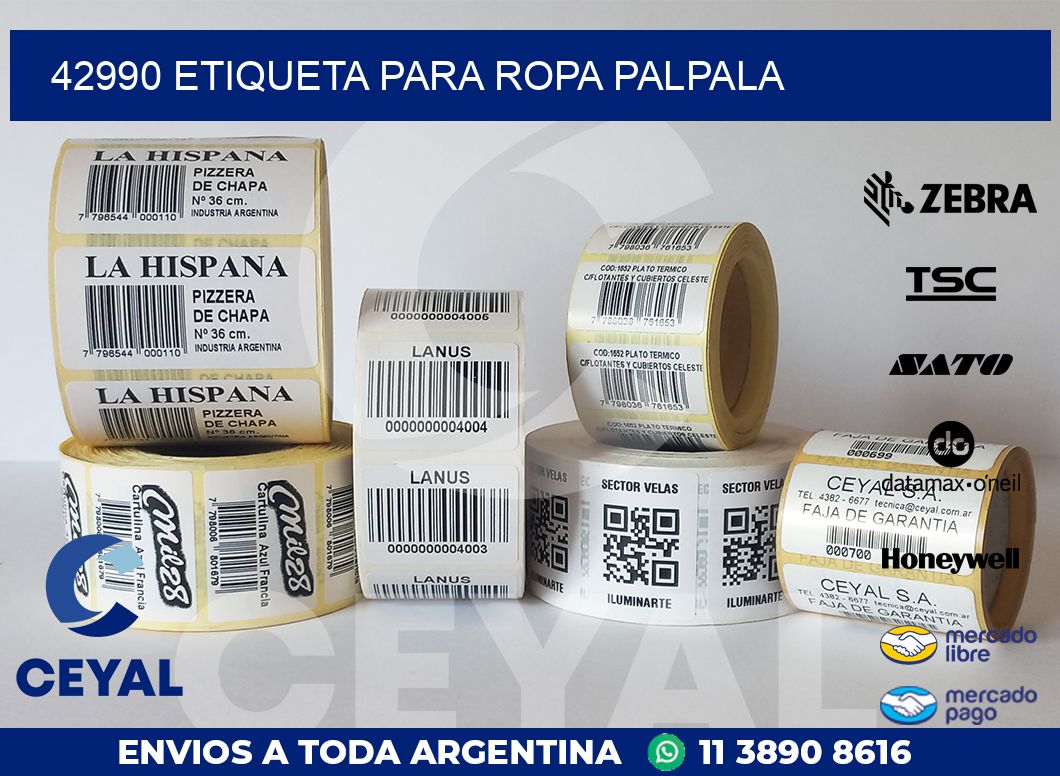 42990 ETIQUETA PARA ROPA PALPALA