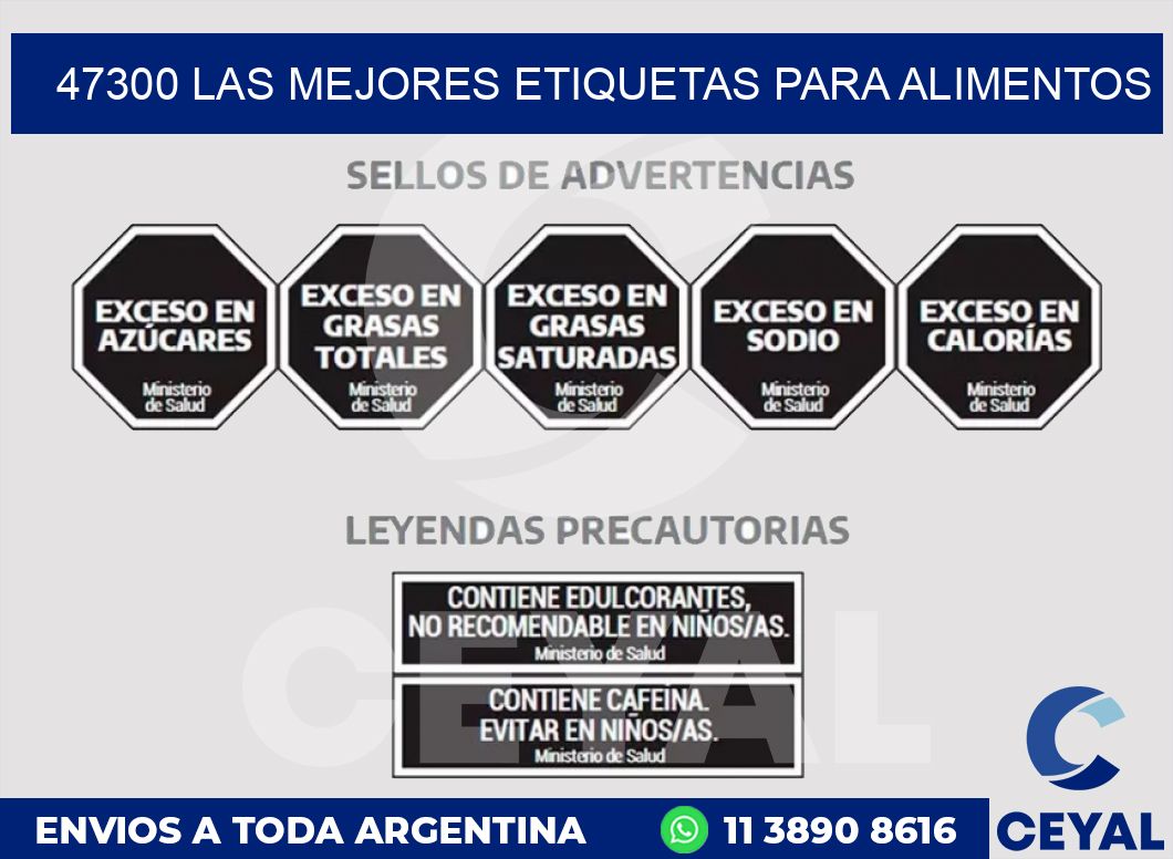 47300 LAS MEJORES ETIQUETAS PARA ALIMENTOS