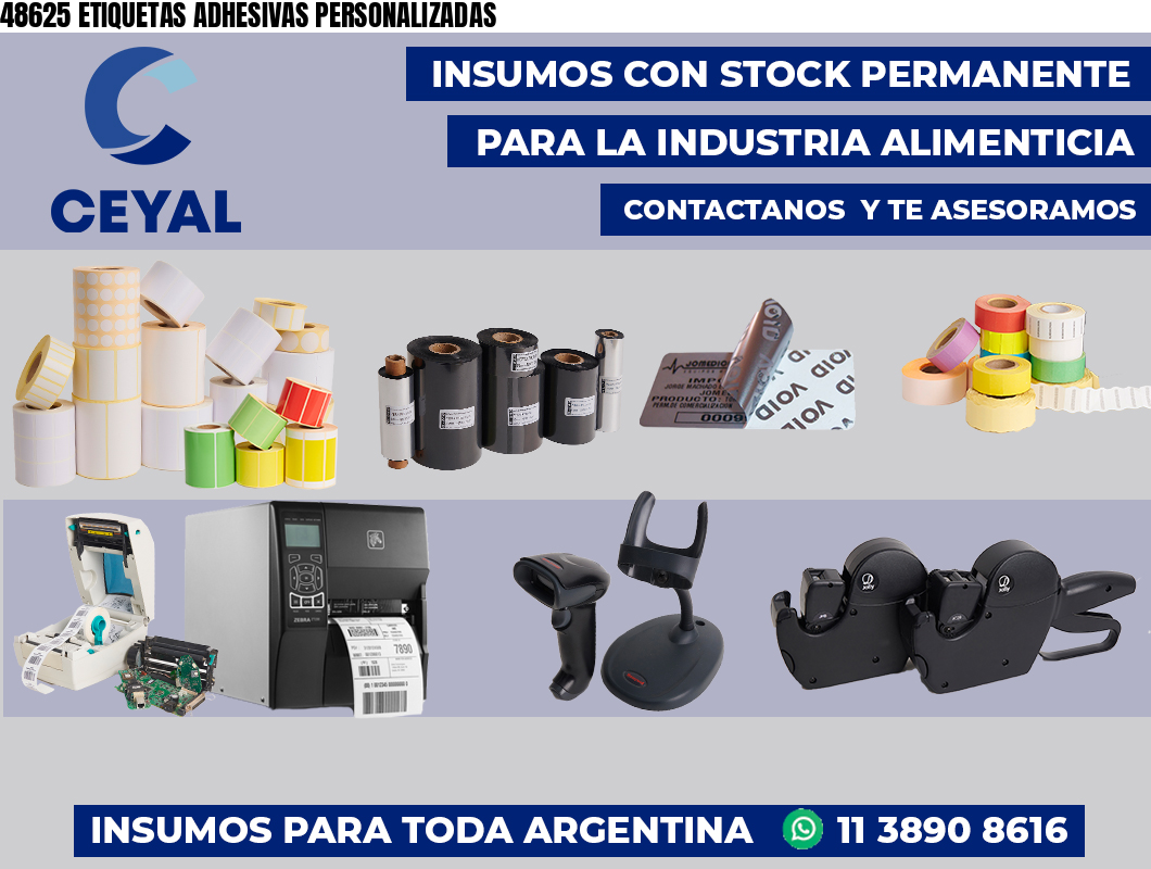 48625 ETIQUETAS ADHESIVAS PERSONALIZADAS