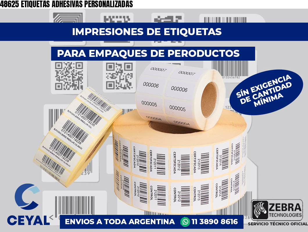 48625 ETIQUETAS ADHESIVAS PERSONALIZADAS