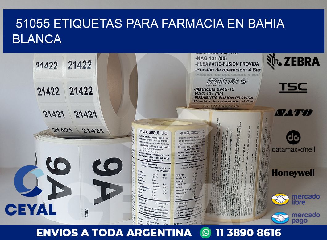 51055 ETIQUETAS PARA FARMACIA EN BAHIA BLANCA