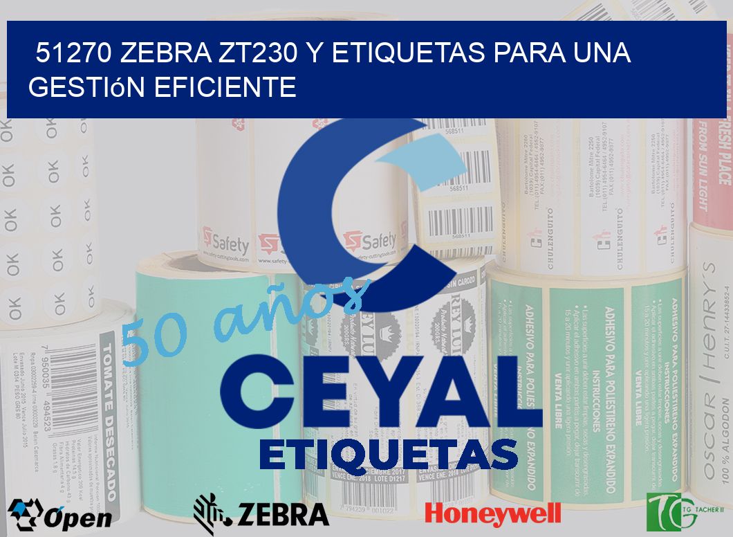 51270 Zebra ZT230 y Etiquetas para una Gestión Eficiente
