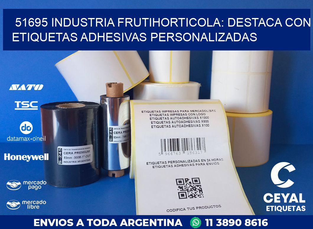 51695 INDUSTRIA FRUTIHORTICOLA: DESTACA CON ETIQUETAS ADHESIVAS PERSONALIZADAS