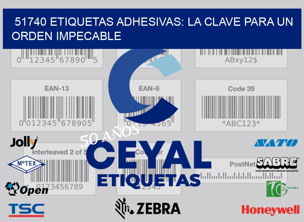51740 Etiquetas Adhesivas: La Clave para un Orden Impecable