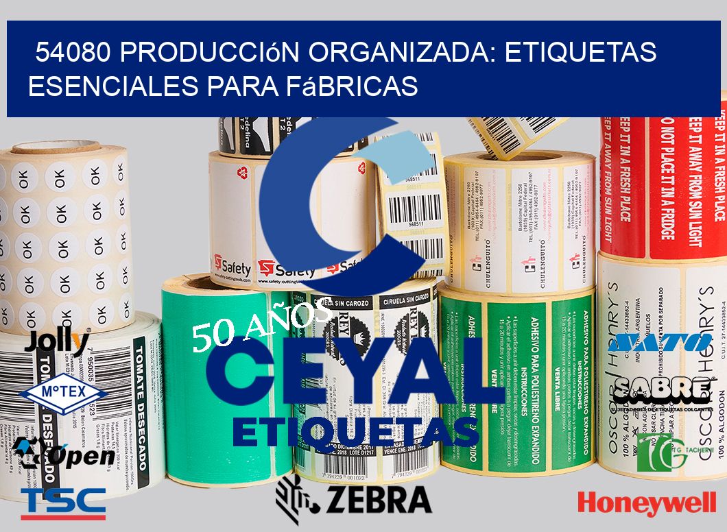 54080 Producción Organizada: Etiquetas Esenciales para Fábricas