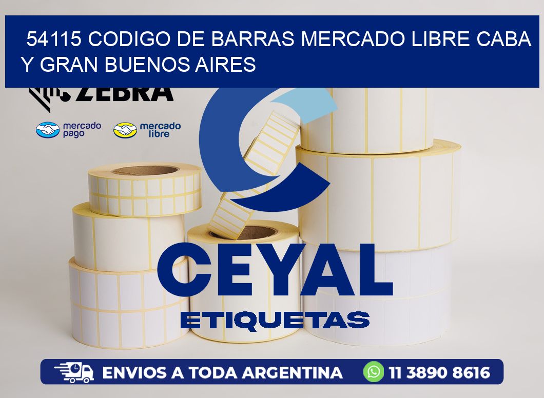 54115 CODIGO DE BARRAS MERCADO LIBRE CABA Y GRAN BUENOS AIRES