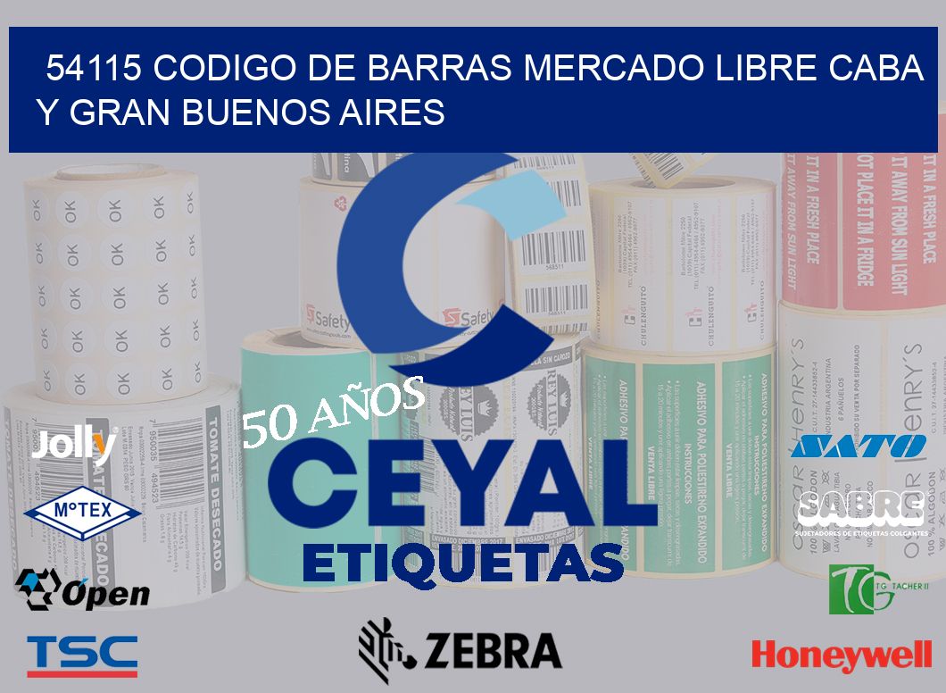 54115 CODIGO DE BARRAS MERCADO LIBRE CABA Y GRAN BUENOS AIRES
