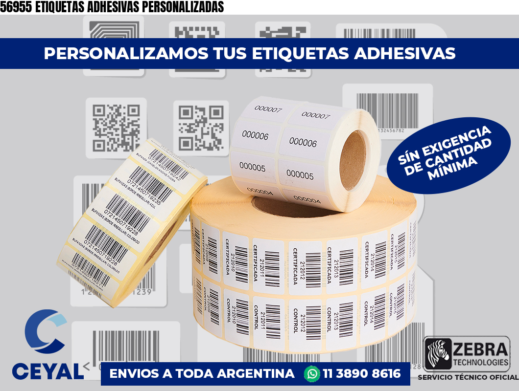 56955 ETIQUETAS ADHESIVAS PERSONALIZADAS