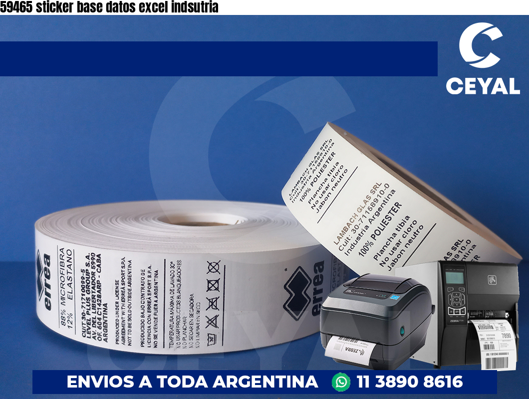 59465 sticker base datos excel indsutria