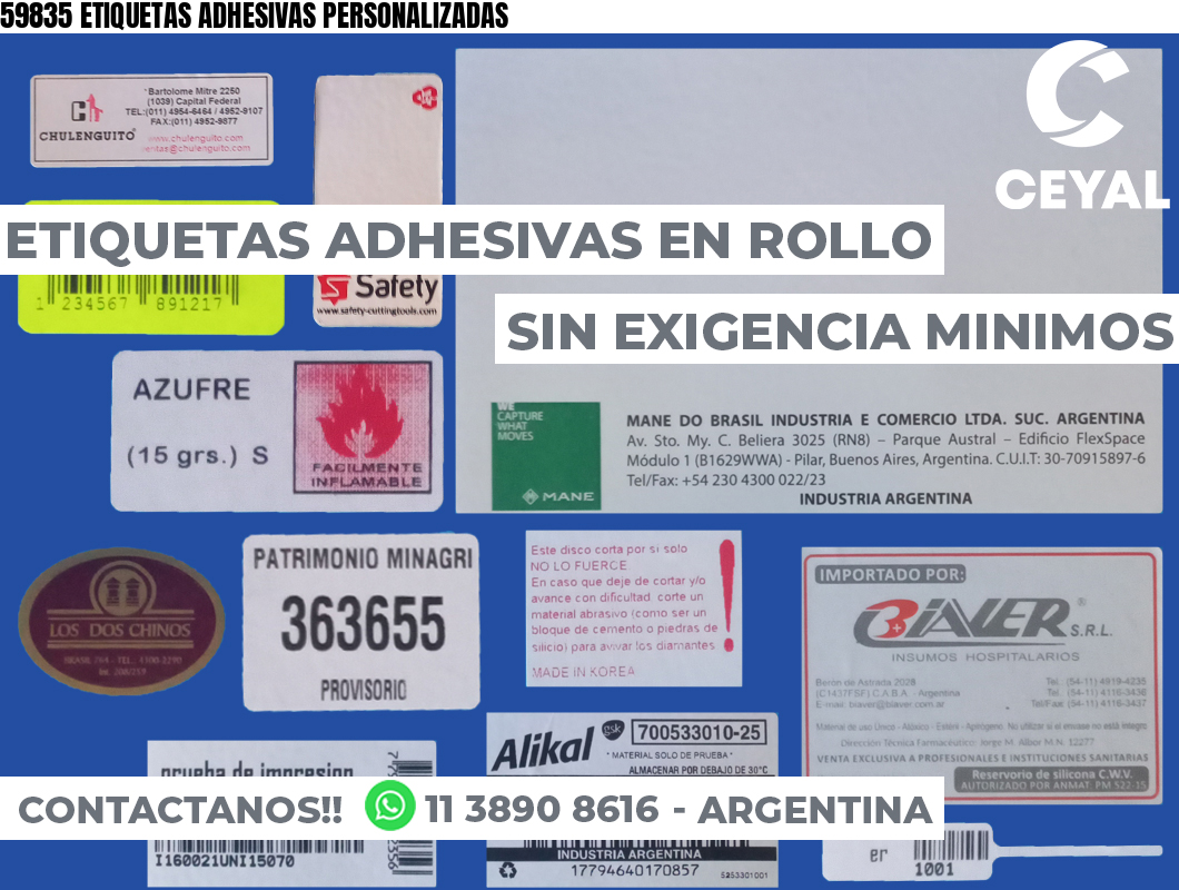 59835 ETIQUETAS ADHESIVAS PERSONALIZADAS