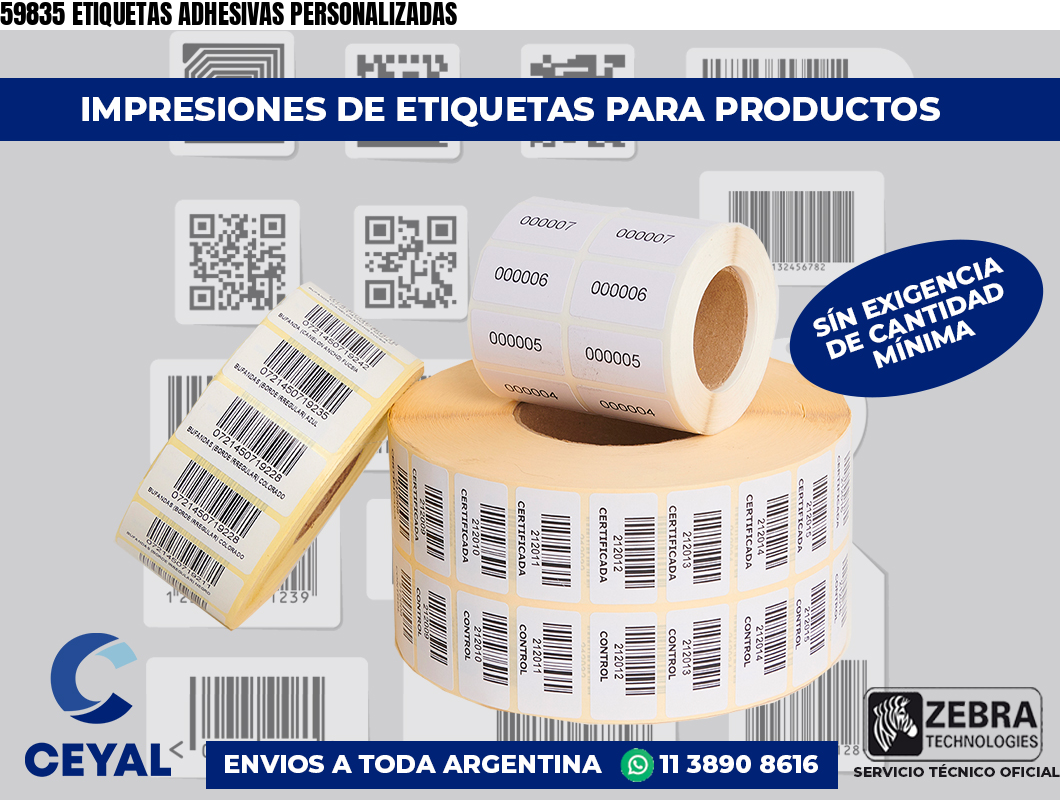 59835 ETIQUETAS ADHESIVAS PERSONALIZADAS
