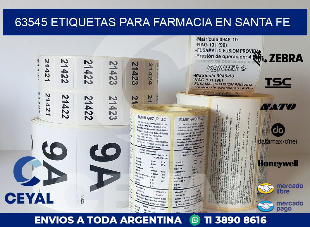 63545 ETIQUETAS PARA FARMACIA EN SANTA FE
