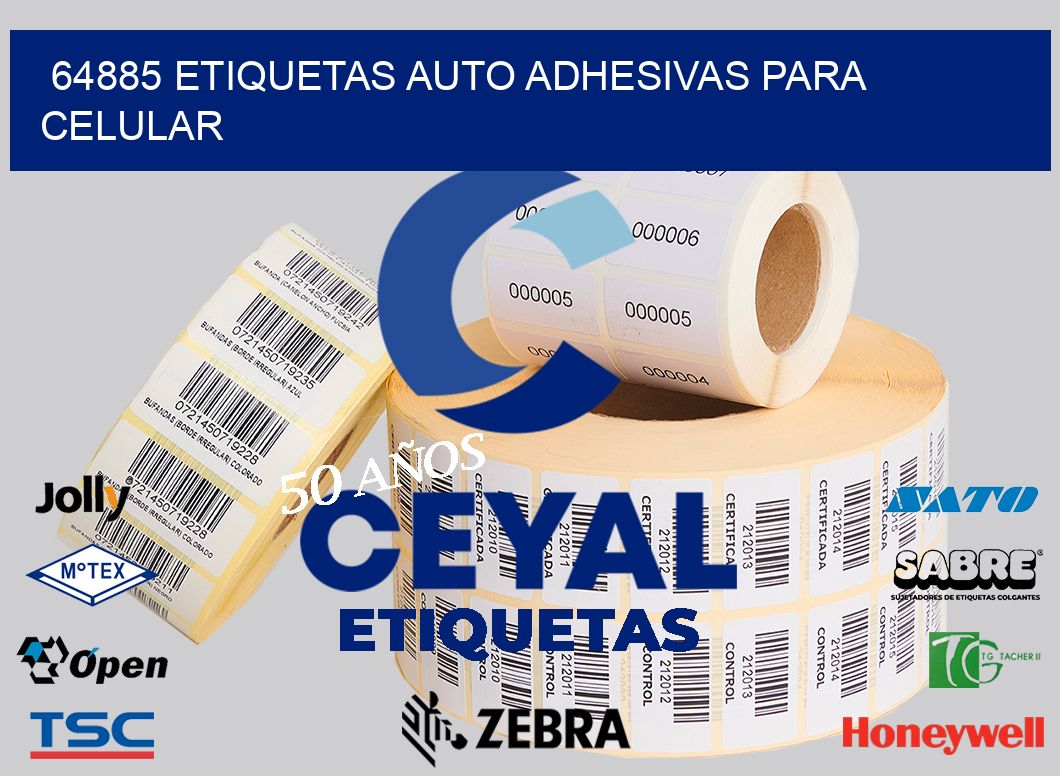 64885 etiquetas auto adhesivas para celular
