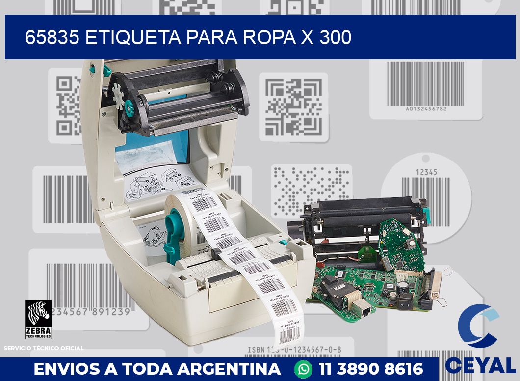 65835 ETIQUETA PARA ROPA X 300