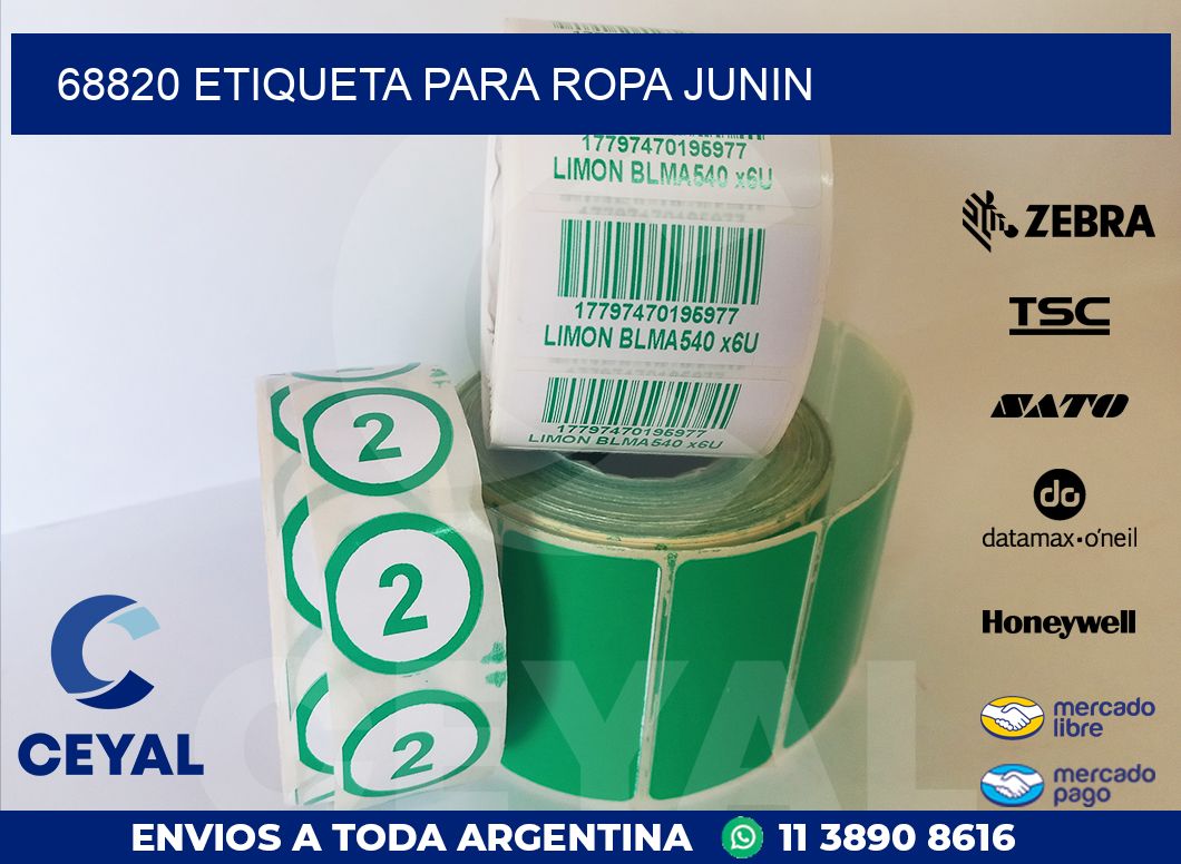 68820 ETIQUETA PARA ROPA JUNIN