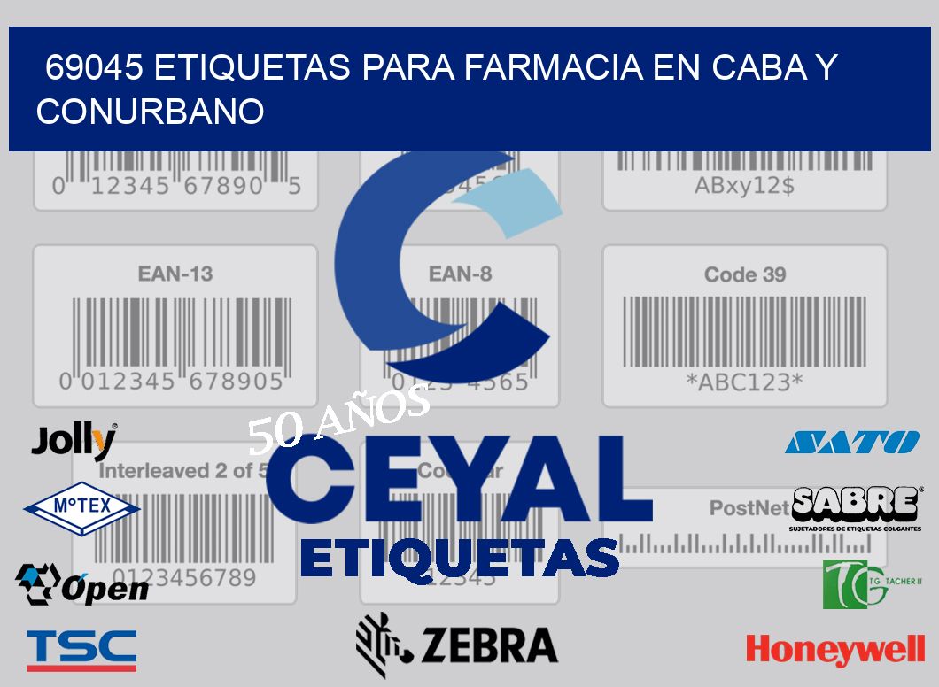 69045 ETIQUETAS PARA FARMACIA EN CABA Y CONURBANO