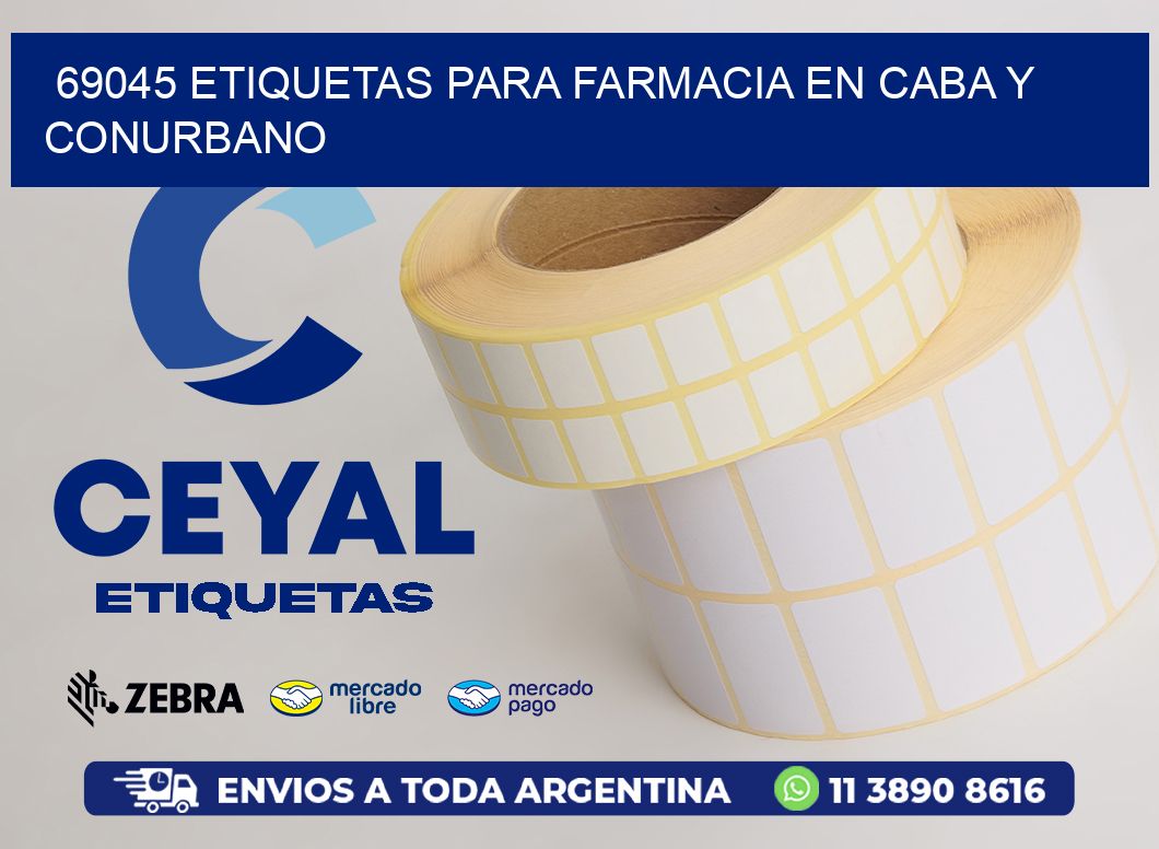 69045 ETIQUETAS PARA FARMACIA EN CABA Y CONURBANO