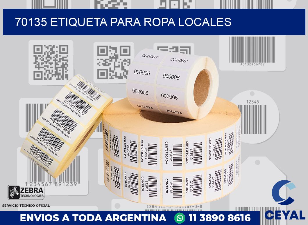 70135 ETIQUETA PARA ROPA LOCALES
