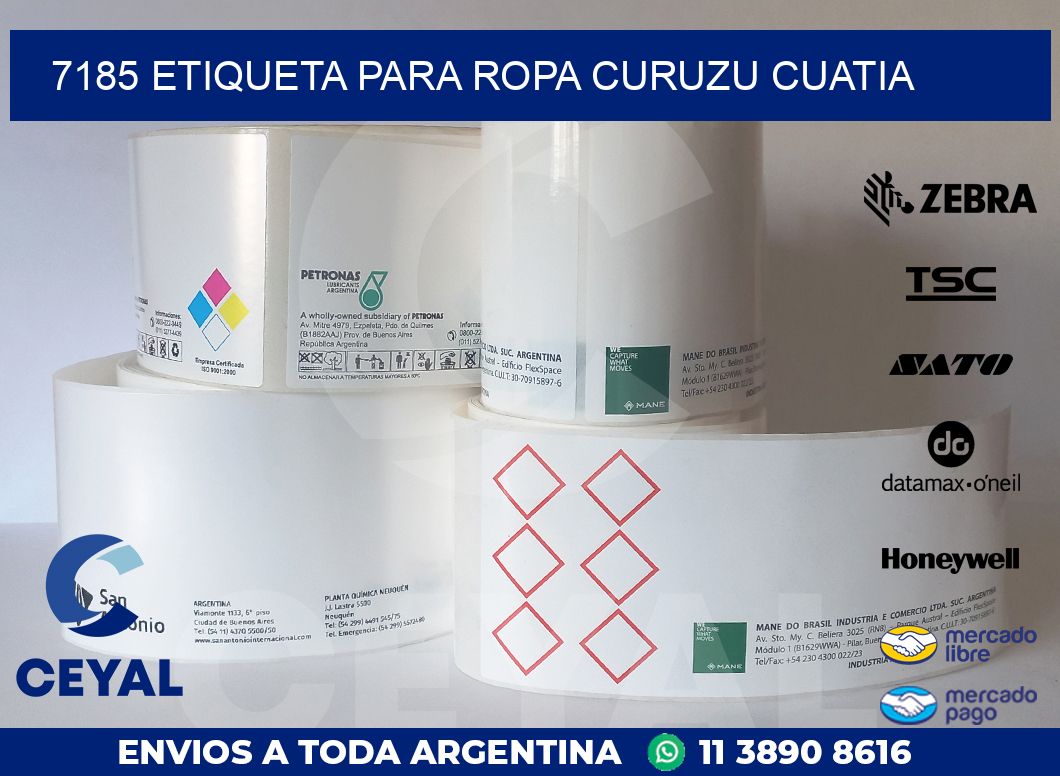 7185 ETIQUETA PARA ROPA CURUZU CUATIA